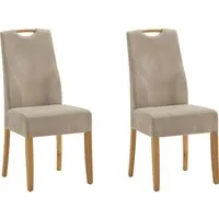 NIEHOFF SITZMÖBEL Esszimmerstuhl Top Chairs, Griff im Rücken, 2er-Set, Füße und Griff massive Eiche