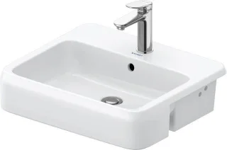 Duravit Qatego Halbeinbauwaschtisch Weiß Hochglanz 550 mm - 0399552000 0399552000
