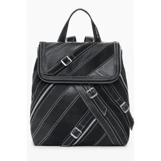 Desigual Schwarzer Polyurethan Damenrucksack