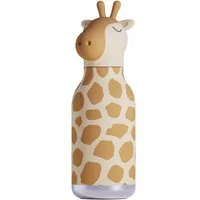ASOBU Trinkflasche Asobu Bestie Trinkflasche 460 ml, Tier-Design, isoliert, auslaufsicher, 460 ml, Vakuumisolierung, auslaufsicher, Silikon-Trinkhalm, Edelstahl