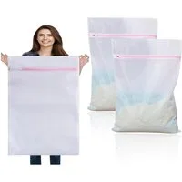 LuxusKollektion Wäschenetz Wäschesack XXXL 90x110cm 2 Stück 110x90cm Wäschesack Groß
