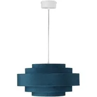 STANBOW Deckenleuchten Pendelleuchte mit 5-stufigem Stoffschirm, Ess-/Wohnzimmer/Flur, modern, ohne Leuchtmittel, Deckenlampe, Hängelampe, blau