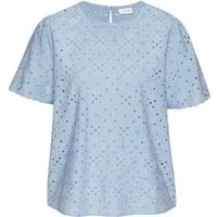 LASCANA Kurzarmbluse mit Lochstickerei, Damenbluse, casual-elegant