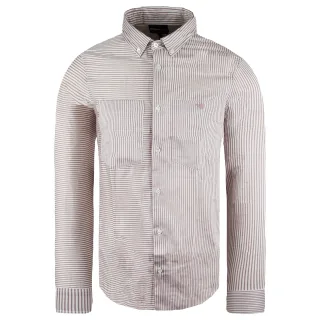 ARMANI -Austausch Oxford Mens Rot/Weißes Hemd