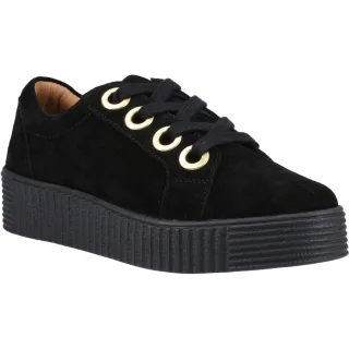 Hush Puppies Tamsin Wildleder Damen Schwarz Sneakers