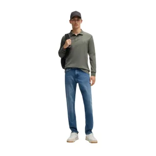 Boss - "Passerby" Poloshirt für Herren, Langärmlig (Grau)