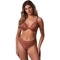 After Eden D-cup & up String Mexy mit Spitze, Riemchendetails, feminin, bequem, weich, elastisch