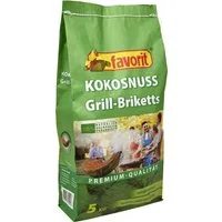 favorit Kaminholz Favorit Kokos Grillbriketts 5 kg, 5 l
