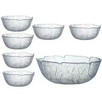 Luminarc Schüssel Luminarc Aspen Schüssel 27 cm+ Schalen 12 cm Set 7 tlg, Glas, (Spar-Set)