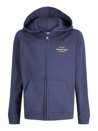 JACK&JONES - JORNORREBRO TYPO BACK SWEAT ZIP HOOD JNR Violett - Gr. - 164