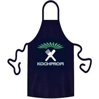 teprovo Grillschürze Herren Kochschürze Schürze 116cm Dunkelblau Kochprofi, (1-tlg., integrierte Taschen), mit Spruch