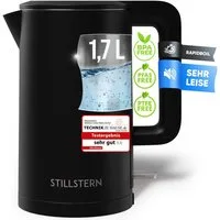 Stillstern Wasserkocher Wasserkocher 1,7L, schnelles Aufkochen, doppelwandig, 1.7 l, 2200 W, Anti Fingerprint, 2200W, Leise