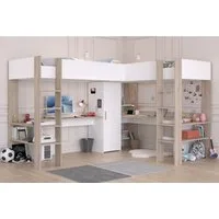 Parisot Jugendzimmer-Set Alex - Hochbett mit 2 Liegeflächen