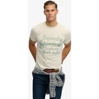Superdry Rundhalsshirt Industry Worker Relaxed Tee aus Baumwolle und Single Jersey, Regular Fit, mit Druck, Kurzarm