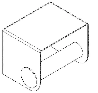 KWC Aquarotter WC-Rollenhalter, HEAVY DUTY, Edst., 150x110x110 mm, Aufputz, 2030005623 2030005623