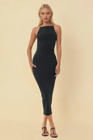 Halterneck Bodycon Midikleid