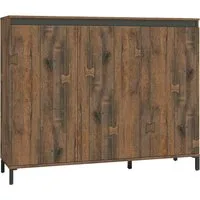 freiraum Schuhschrank GENIO industrial in Eiche, Holzwerkstoff - 138x110x40cm (BxHxT)