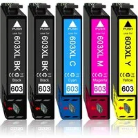 Druckerparadies 5er Pack Druckerpatronen 603 603XL kompatibel mit Epson XP-3150 Tintenpatrone (5-tlg)