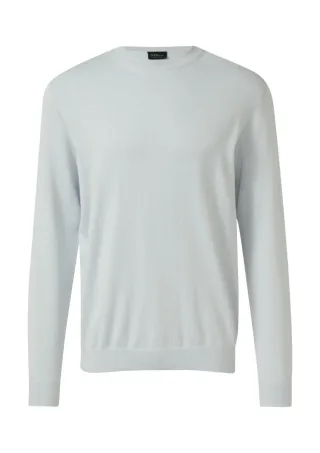 s.Oliver BLACK LABEL - Weicher Feinstrick-Pullover aus Baumwollmix blau - Gr. - M