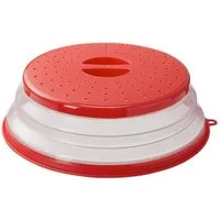 König Design Frischhaltedose Mikrowellen Abdeckung Faltbar 26 cm Abdeckhaube, Kunststoff, Mikrowellenabdeckung Mikrowellendeckel Faltbare Mikrowelle
