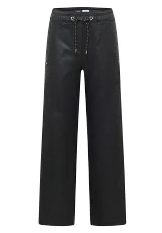 CECIL - Beschichtete Wide Leg Hose schwarz - Gr. - 32
