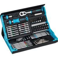 SmartCase Bit-Satz 2200SC-31, 73-teilig schwarz/blau, 1/4", mit Umschaltknarre