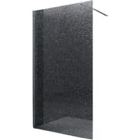 Home Systeme Walk-in-Dusche Duschtrennwand Klarglas Duschkabine Duschabtrennung Crushed Glas ESG