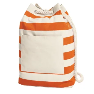 Halfar - Turnbeutel, Kontraststreifen, Strand (Orange)