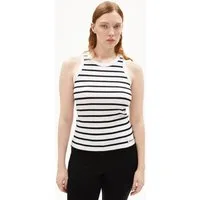 Armedangels Shirttop KANITAA STRIPES Ripp-Top aus Bio-Baumwoll Mix (Fitted) Rundhalsausschnitt