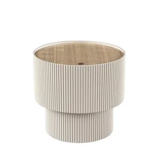 Drawer Beistelltisch, Beige, Holz, 38x35x38 cm, Wohnzimmer, Wohnzimmertische, Beistelltische