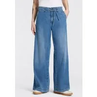 MAC Weite Jeans WENDY mit Denim-Binde-Gürtel