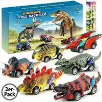 POPOLIC Spielzeug-Auto Dinosaurier Spielzeug, 6Pcs Auto Dino Spielzeug mit Spielmatte, (2-tlg., Auto Dinosaurier Spielzeug, Spielzeugauto), Kinderspielzeug ab 2 3 Jahre Jungen Mädchen Geschenke