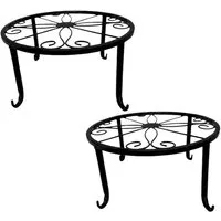 relaxdays Blumenhocker Retro Blumenständer im 2er Set (2er Set)