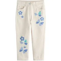 Next Gerade Jeans Jeans mit Blumenstickereien (1-tlg)