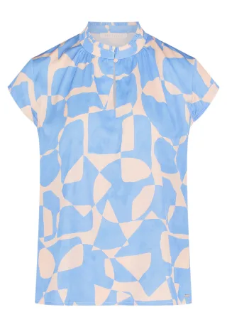 Betty & Co - Schlupfbluse Blau/Weiß - Gr. - 36