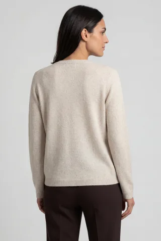 Olsen - Cardigan Long Sleeves Almond Beige Mel. - Gr. - 48