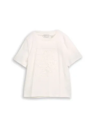 Tom Tailor - T-Shirt aus Baumwolle off white - Gr. - XXL