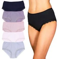 Alkato Slip Damen Slips Baumwolle Unterwäsche 5er Pack