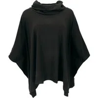Guru-Shop Longsleeve Ponchoshirt mit Schalkragen, Plus size Shirt.. alternative Bekleidung