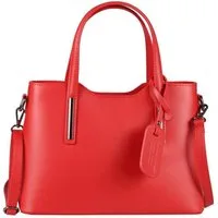 ITALYSHOP24 Schultertasche Made in Italy Damen echt Leder Henkeltasche Shopper Lederhandtasche, Italienische Umhängetasche Cross Over Body Hobo Bag, Premium Qualität