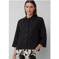 s.Oliver Kurzarmbluse Bluse Hemdbluse aus Leinenmix