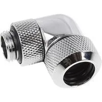 Eiszapfen 13mm HardTube Anschraubtülle 90° drehbar, Verbindung chrom, G1/4 für Acryl-Messingrohre - Chrome