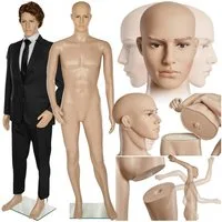 tectake Schneiderpuppe Mannequin - zerlegbare, dreh- und neigbare Figur, lebensechte Proportionen und geringes Gewicht