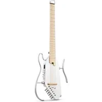 Donner Akustikgitarre HUSH I PRO Reisegitarre Effekte Smart E-Gitarre Set mit Kopfhörer, Matt Federleichte kopflose Gitarre, Kopfhörer, Gigbag, Gurt, Ladekabel, Ideal für Reisen und zum Üben