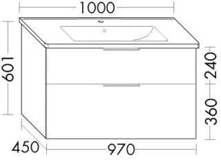 Burgbad WTU Sys30 PG4 Sana 601x970x450 Lichtgrau Hochglanz, WZDJ097F3363 WZDJ097F3363