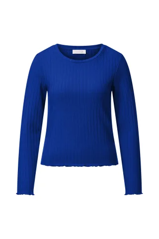 Rich & Royal - Rib Longsleeve royal blue - Gr. - S
