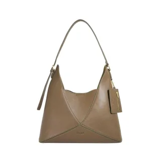 Dune London - "Lo Dinidearest" Schultertasche, Leder (Khakigrün)