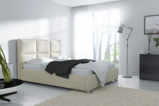 Polsterbett Doppelbett VITUS Komplettset Polyester.. Creme 180x200cm