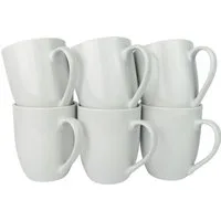 Retsch Arzberg Tasse 6-Stück Kaffeebecher/Kaffeetasse, 6-tlg., Porzellan, 300ml, bauchige Form