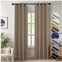 Simloveve Vorhang Gardinen Wärmeisolierende Schlafzimmer Blackout Curtain Lärmschutz (2 St), Ösen, blickdicht, Polyester, Höhe 145/175/225/245cm,2er-set Thermovorhang Verdunkelung Super Dicke